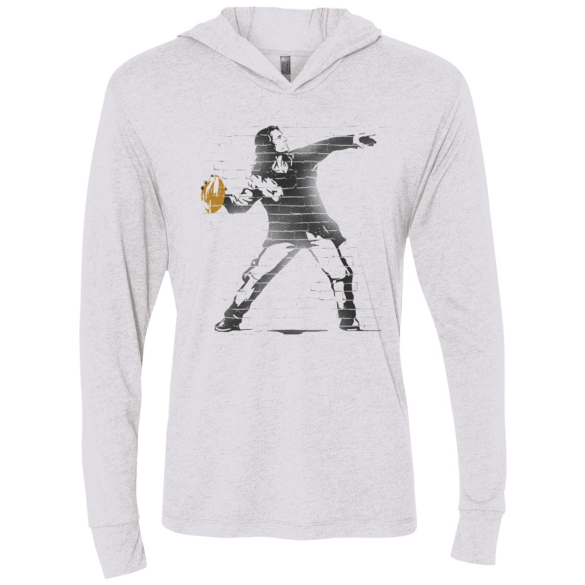 T-Shirts Heather White / X-Small GO LONG MARK Triblend Long Sleeve Hoodie Tee