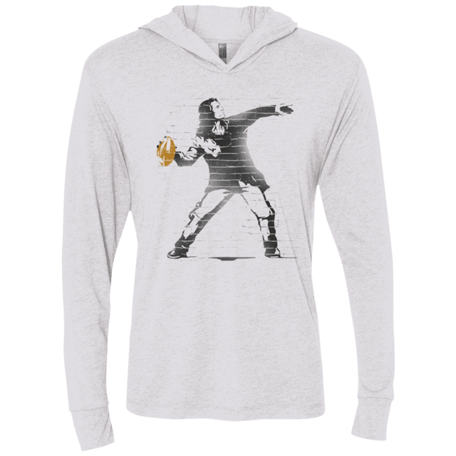 T-Shirts Heather White / X-Small GO LONG MARK Triblend Long Sleeve Hoodie Tee