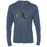 T-Shirts Indigo / X-Small GO LONG MARK Triblend Long Sleeve Hoodie Tee