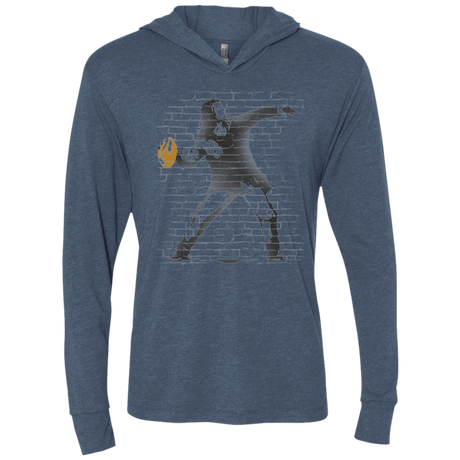 T-Shirts Indigo / X-Small GO LONG MARK Triblend Long Sleeve Hoodie Tee