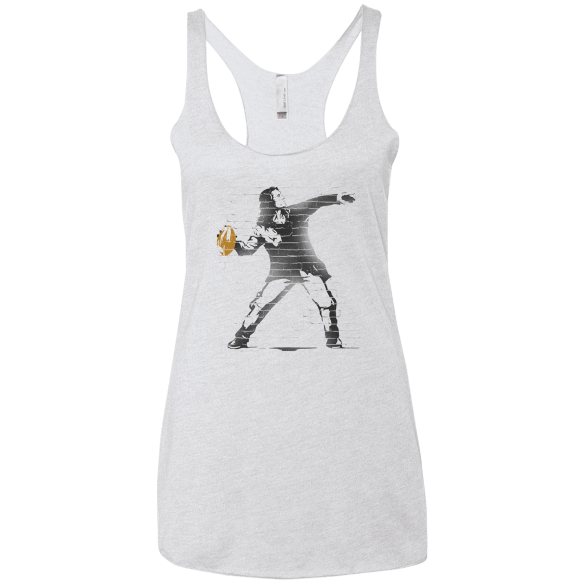 T-Shirts Heather White / X-Small GO LONG MARK Women's Triblend Racerback Tank