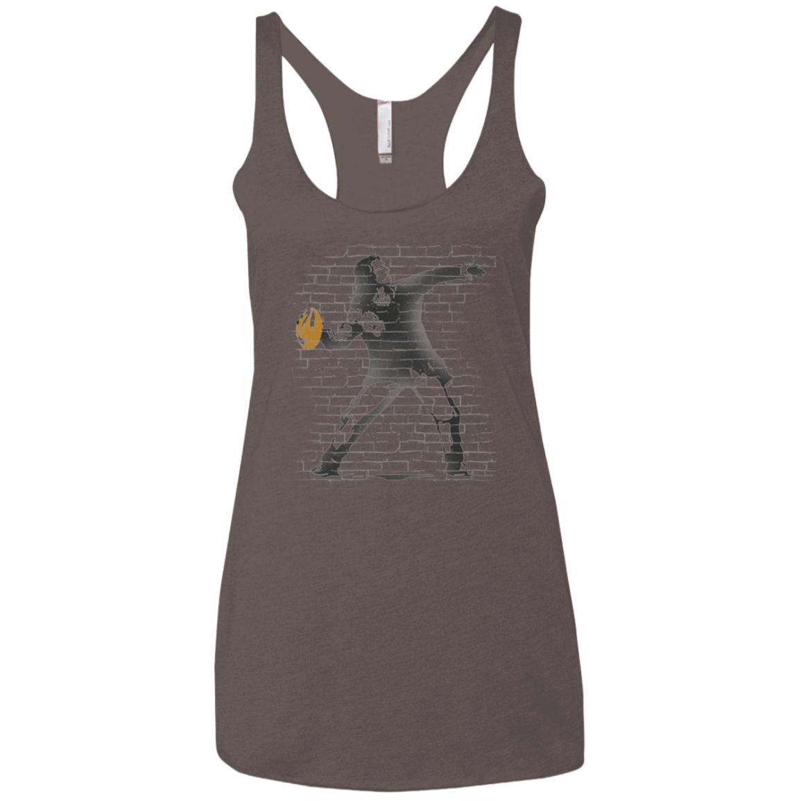 T-Shirts Macchiato / X-Small GO LONG MARK Women's Triblend Racerback Tank
