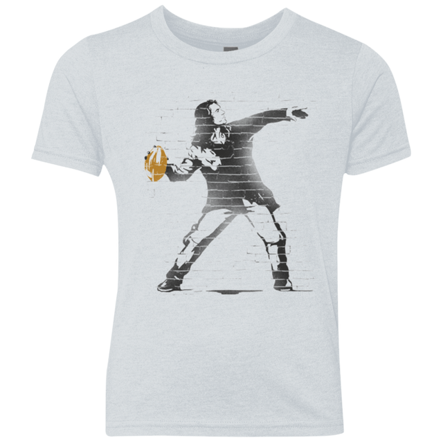 T-Shirts Heather White / YXS GO LONG MARK Youth Triblend T-Shirt