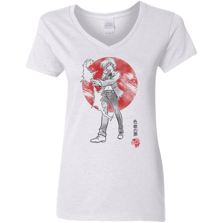 T-Shirts White / S Goat Lust Women's V-Neck T-Shirt