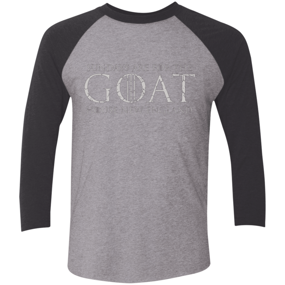 T-Shirts Premium Heather/ Vintage Black / X-Small GOAT Men's Triblend 3/4 Sleeve