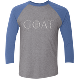 T-Shirts Premium Heather/ Vintage Royal / X-Small GOAT Men's Triblend 3/4 Sleeve