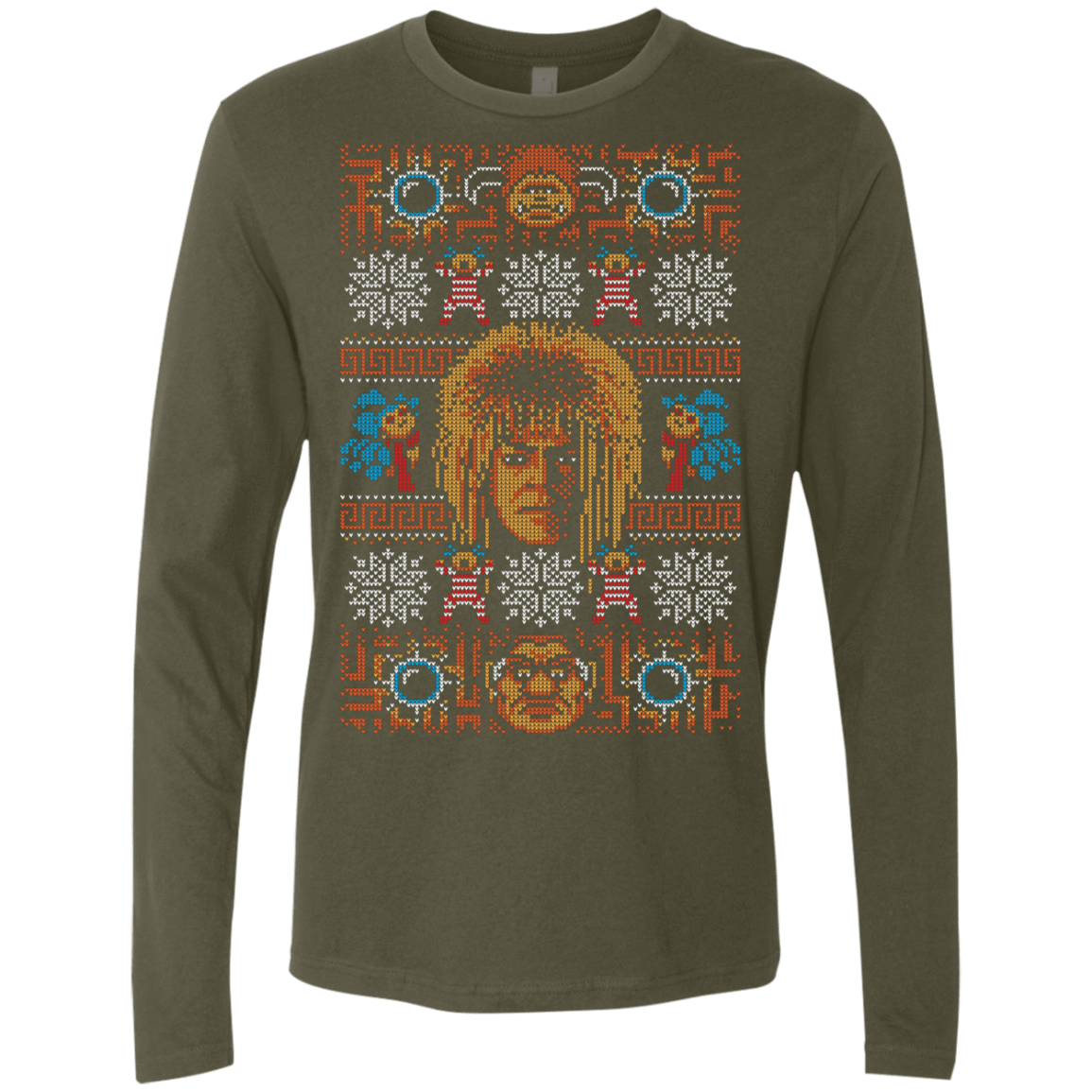 T-Shirts Military Green / Small Goblin Christmas Men's Premium Long Sleeve