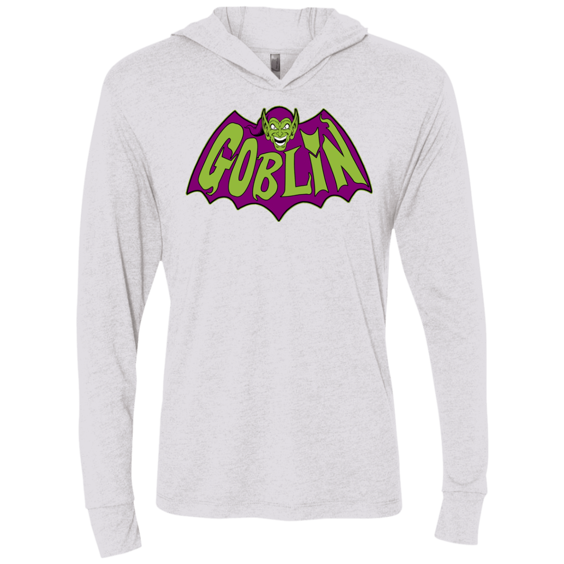 T-Shirts Heather White / X-Small Goblin Triblend Long Sleeve Hoodie Tee