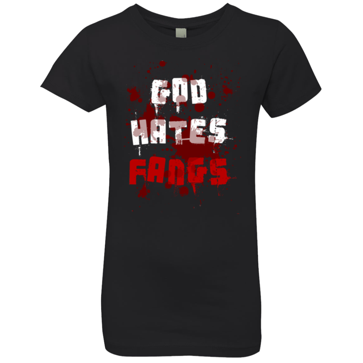 T-Shirts Black / YXS God hates fangs Girls Premium T-Shirt