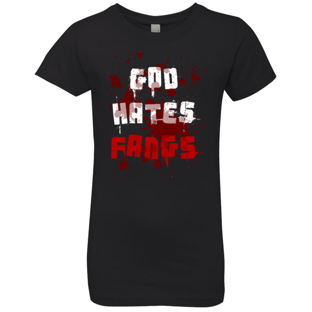 T-Shirts Black / YXS God hates fangs Girls Premium T-Shirt