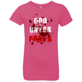 T-Shirts Hot Pink / YXS God hates fangs Girls Premium T-Shirt