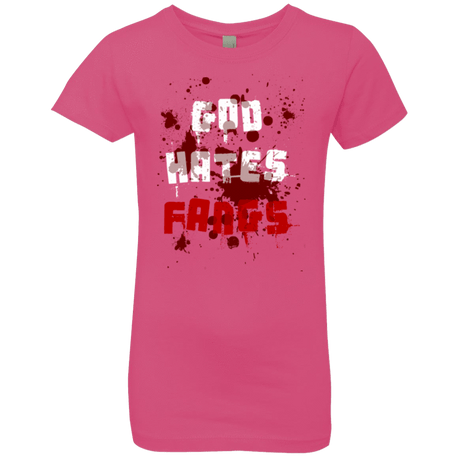 T-Shirts Hot Pink / YXS God hates fangs Girls Premium T-Shirt