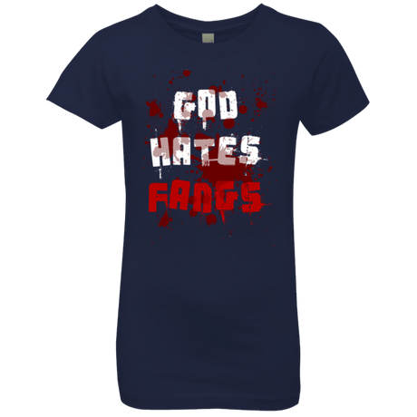 T-Shirts Midnight Navy / YXS God hates fangs Girls Premium T-Shirt