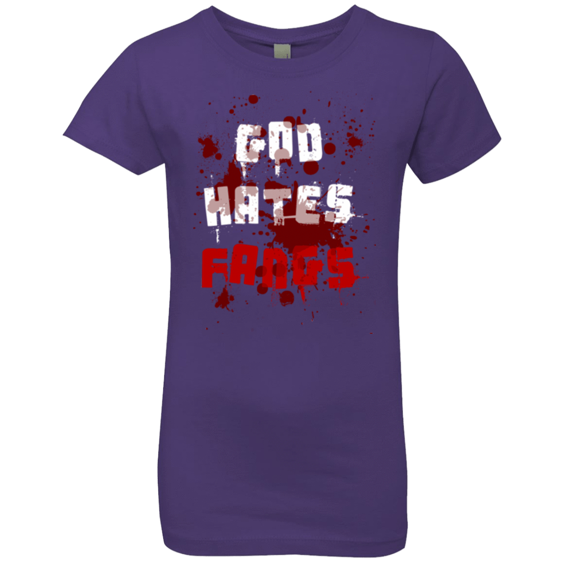 T-Shirts Purple Rush / YXS God hates fangs Girls Premium T-Shirt