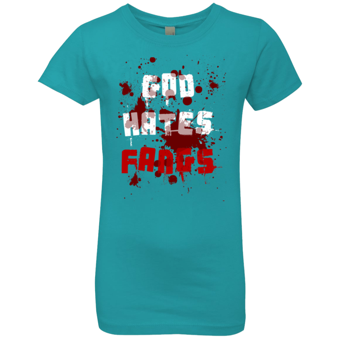 T-Shirts Tahiti Blue / YXS God hates fangs Girls Premium T-Shirt
