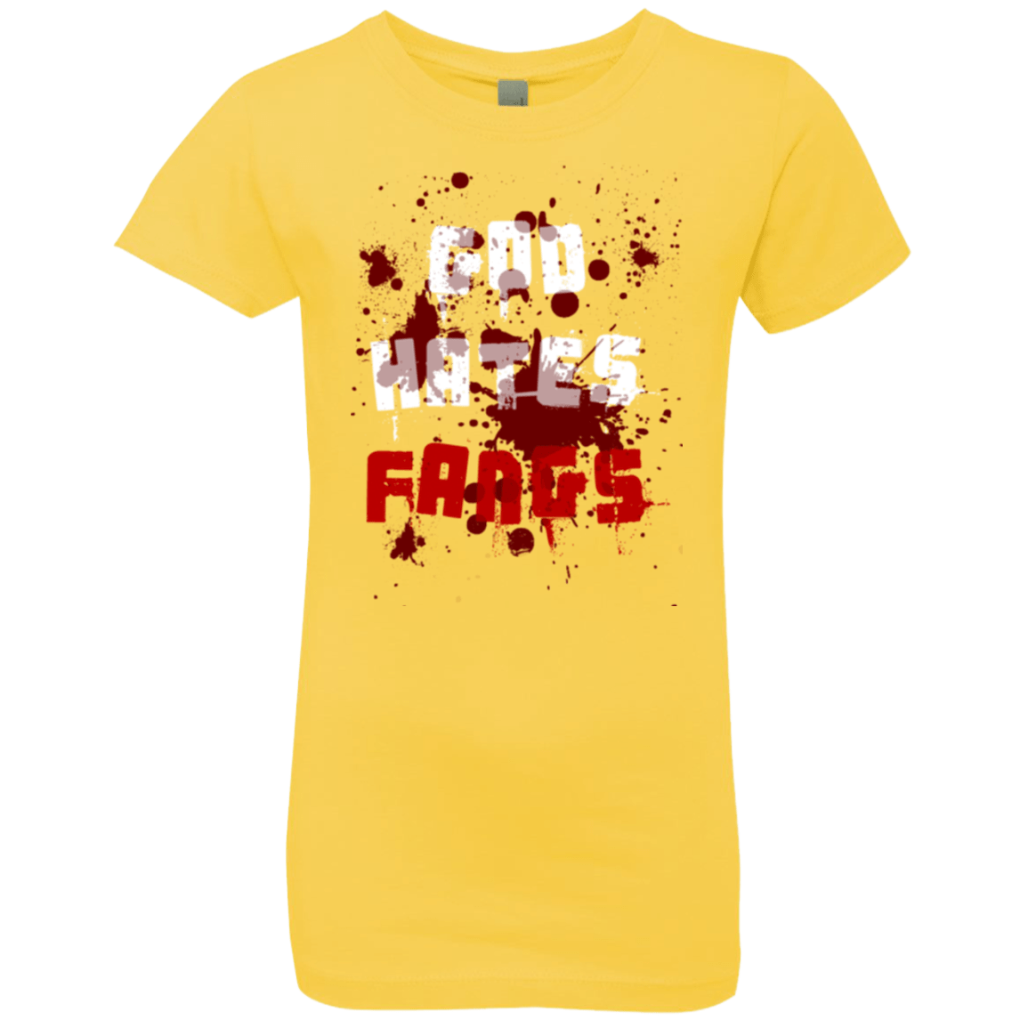 T-Shirts Vibrant Yellow / YXS God hates fangs Girls Premium T-Shirt