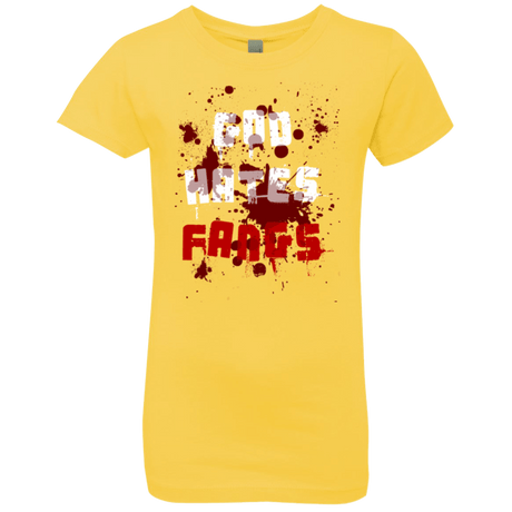 T-Shirts Vibrant Yellow / YXS God hates fangs Girls Premium T-Shirt