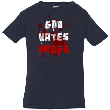 T-Shirts Navy / 6 Months God hates fangs Infant Premium T-Shirt