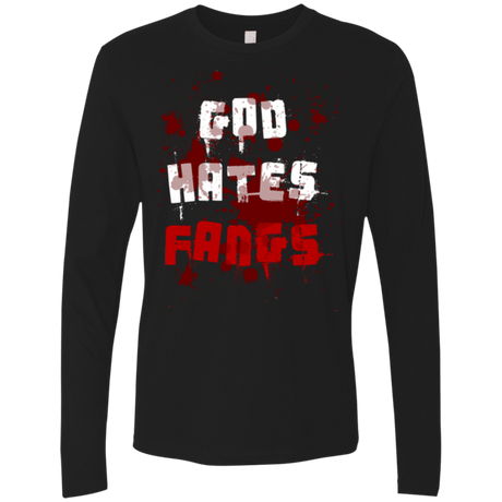 T-Shirts Black / Small God hates fangs Men's Premium Long Sleeve