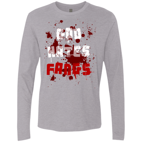 T-Shirts Heather Grey / Small God hates fangs Men's Premium Long Sleeve