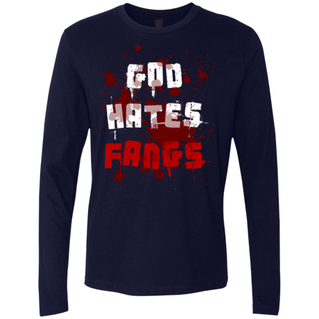 T-Shirts Midnight Navy / Small God hates fangs Men's Premium Long Sleeve