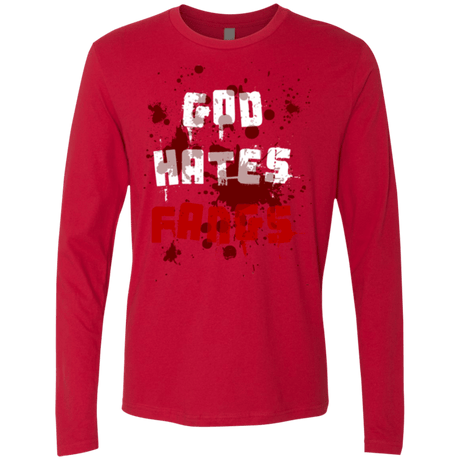 T-Shirts Red / Small God hates fangs Men's Premium Long Sleeve
