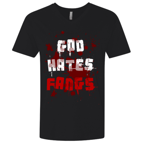 T-Shirts Black / X-Small God hates fangs Men's Premium V-Neck