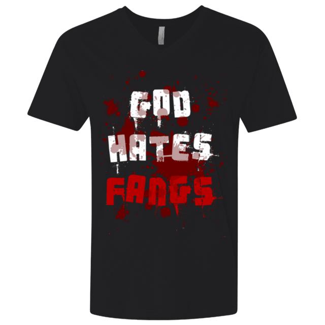 T-Shirts Black / X-Small God hates fangs Men's Premium V-Neck