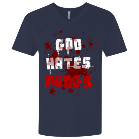 T-Shirts Midnight Navy / X-Small God hates fangs Men's Premium V-Neck