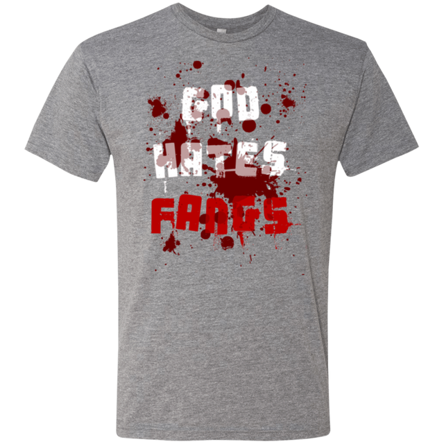 T-Shirts Premium Heather / Small God hates fangs Men's Triblend T-Shirt