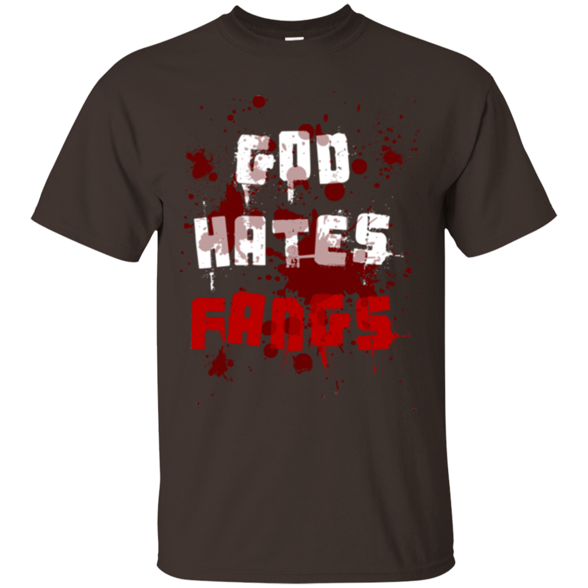 T-Shirts Dark Chocolate / Small God hates fangs T-Shirt