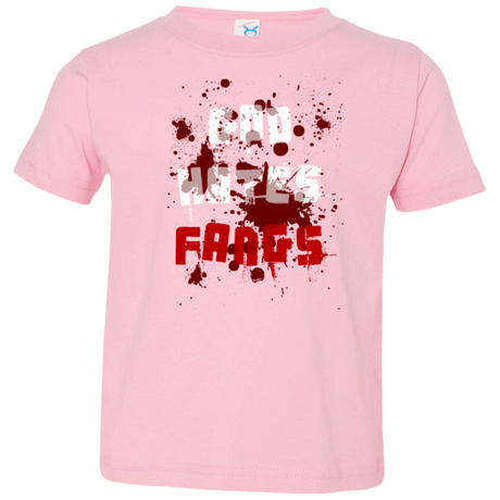 T-Shirts Pink / 2T God hates fangs Toddler Premium T-Shirt