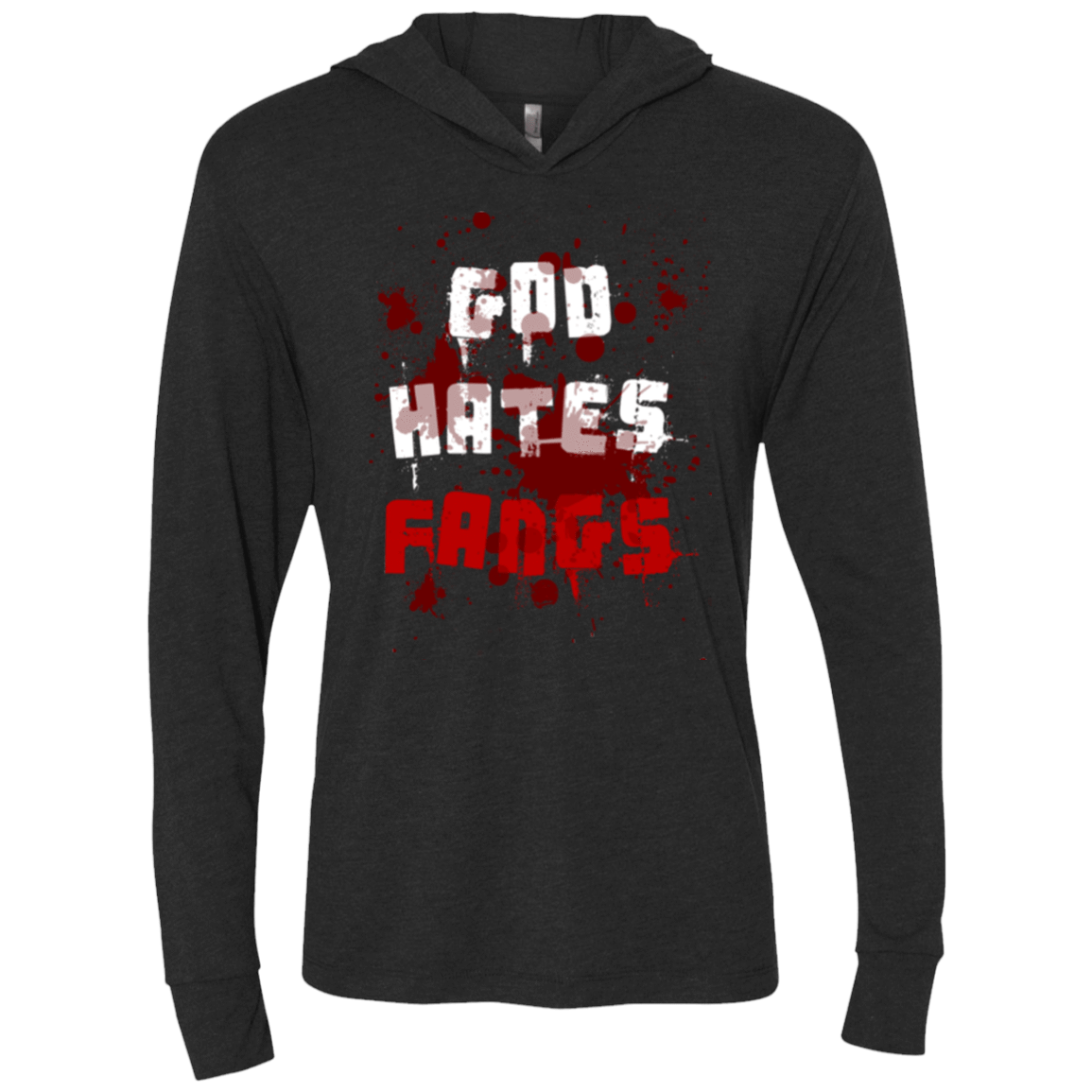 T-Shirts Vintage Black / X-Small God hates fangs Triblend Long Sleeve Hoodie Tee