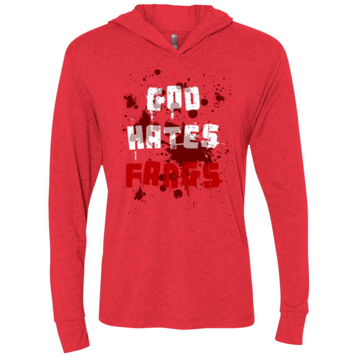T-Shirts Vintage Red / X-Small God hates fangs Triblend Long Sleeve Hoodie Tee