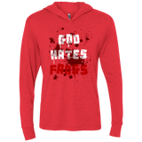 T-Shirts Vintage Red / X-Small God hates fangs Triblend Long Sleeve Hoodie Tee