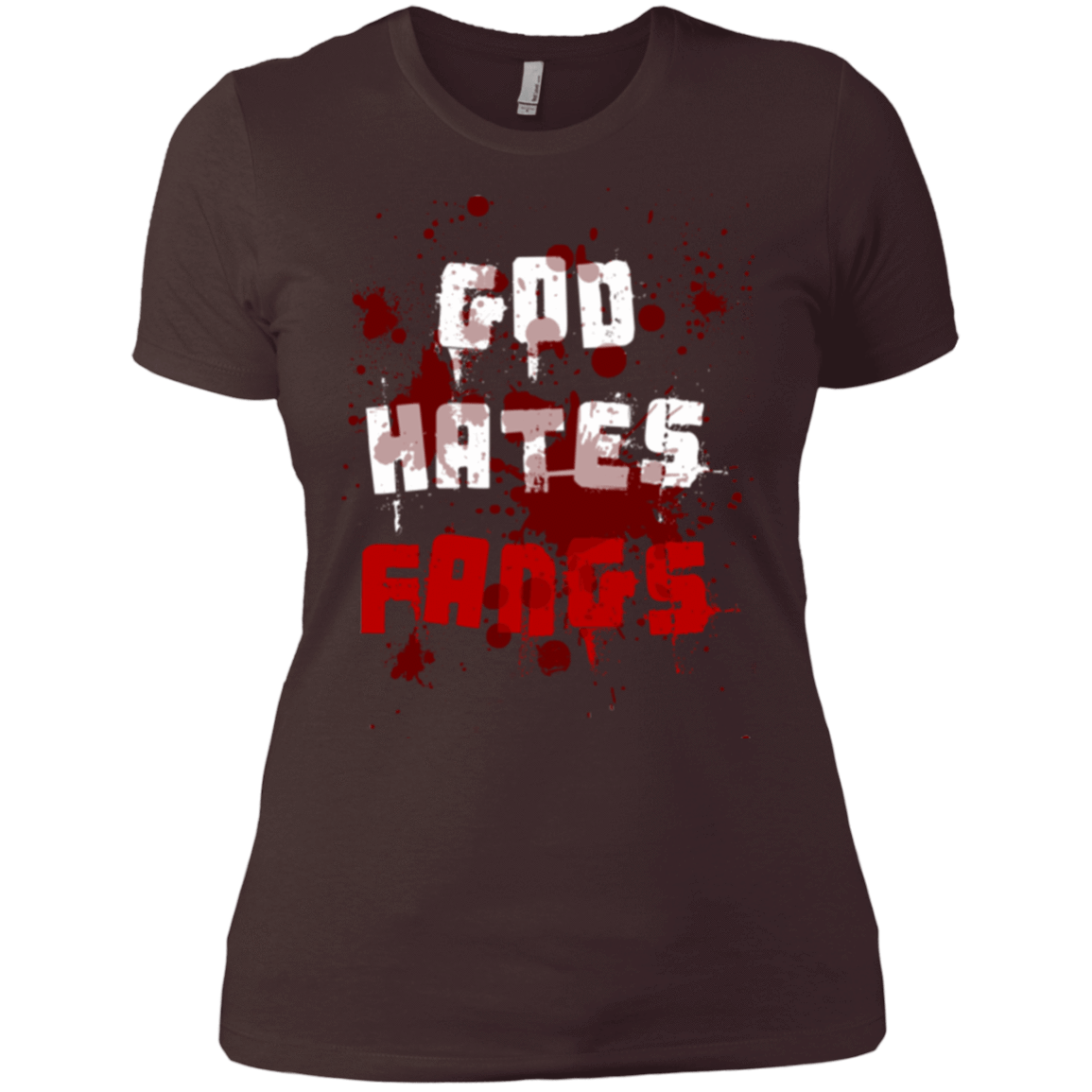 T-Shirts Dark Chocolate / X-Small God hates fangs Women's Premium T-Shirt