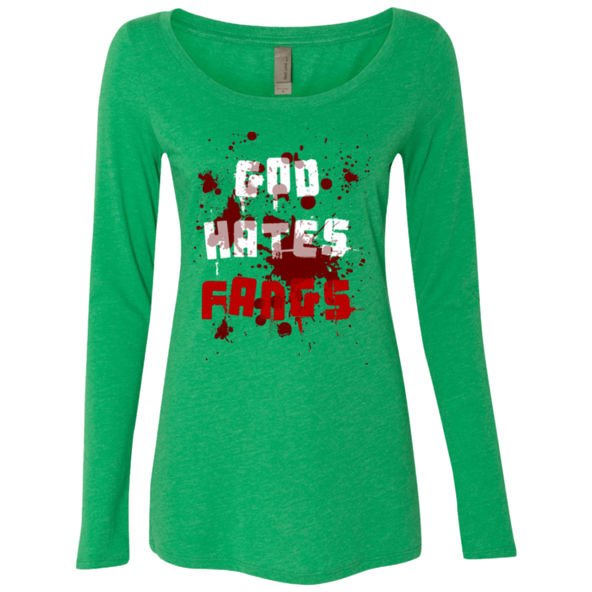 T-Shirts Envy / Small God hates fangs Women's Triblend Long Sleeve Shirt