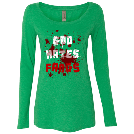 T-Shirts Envy / Small God hates fangs Women's Triblend Long Sleeve Shirt