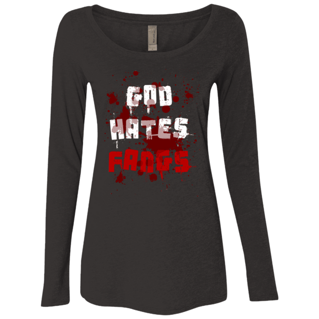 T-Shirts Vintage Black / Small God hates fangs Women's Triblend Long Sleeve Shirt