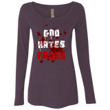 T-Shirts Vintage Purple / Small God hates fangs Women's Triblend Long Sleeve Shirt