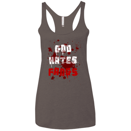 T-Shirts Macchiato / X-Small God hates fangs Women's Triblend Racerback Tank