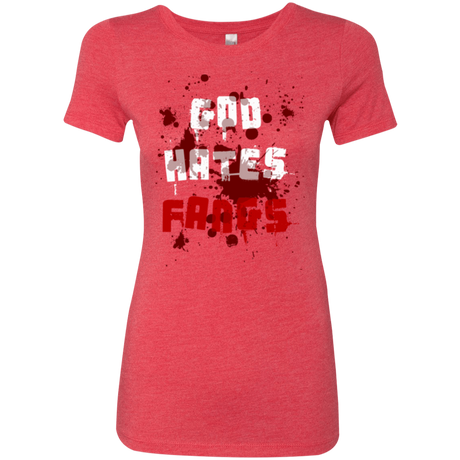 T-Shirts Vintage Red / Small God hates fangs Women's Triblend T-Shirt