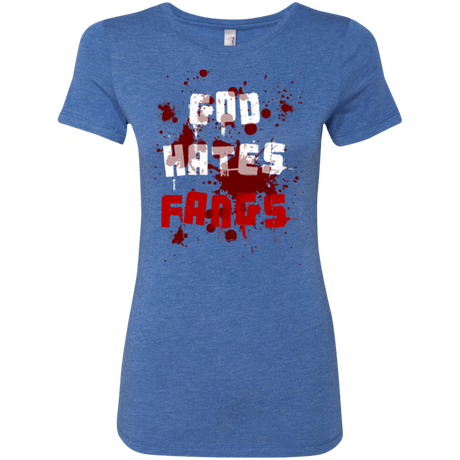 T-Shirts Vintage Royal / Small God hates fangs Women's Triblend T-Shirt