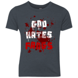 T-Shirts Vintage Navy / YXS God hates fangs Youth Triblend T-Shirt