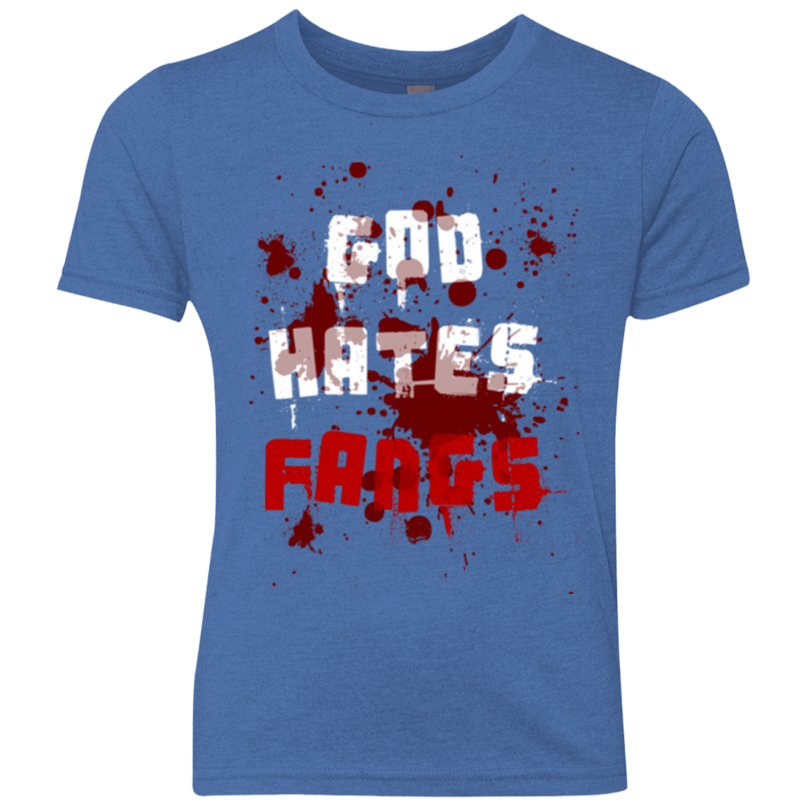 T-Shirts Vintage Royal / YXS God hates fangs Youth Triblend T-Shirt