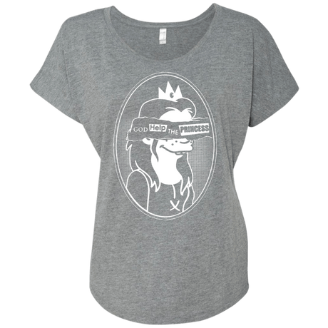T-Shirts Premium Heather / X-Small God Help The Princess Triblend Dolman Sleeve