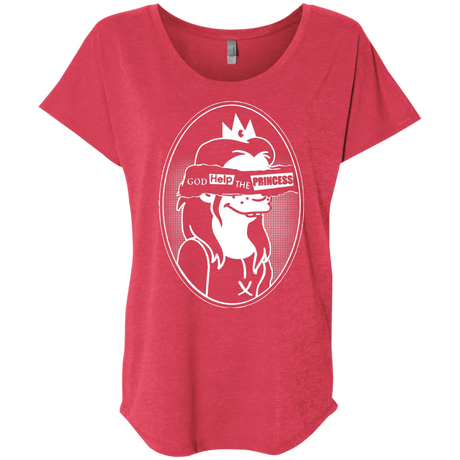 T-Shirts Vintage Red / X-Small God Help The Princess Triblend Dolman Sleeve