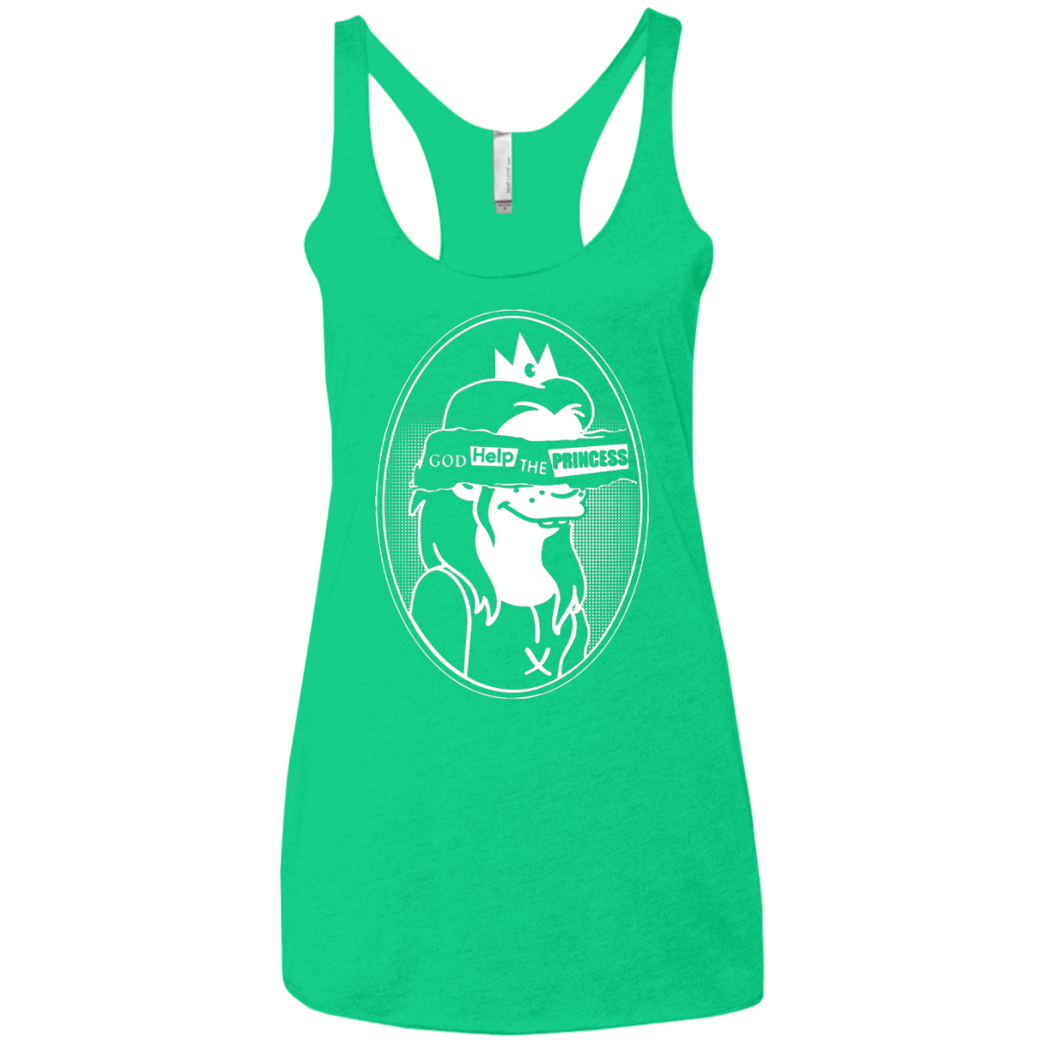 T-Shirts Envy / X-Small God Help The Princess Women's Triblend Racerback Tank