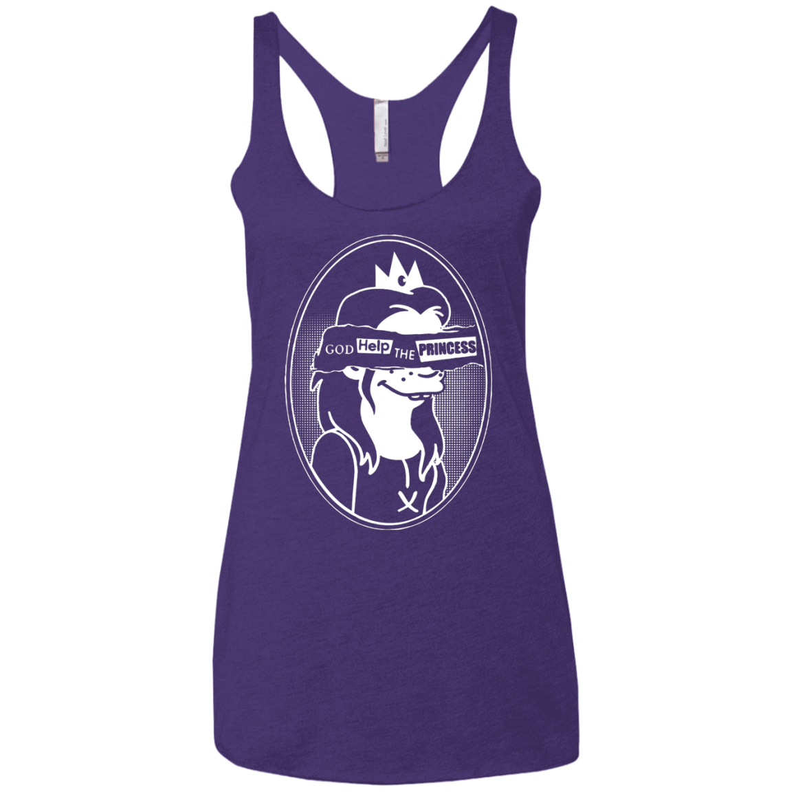 T-Shirts Purple Rush / X-Small God Help The Princess Women's Triblend Racerback Tank