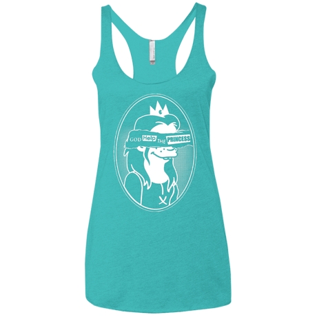 T-Shirts Tahiti Blue / X-Small God Help The Princess Women's Triblend Racerback Tank